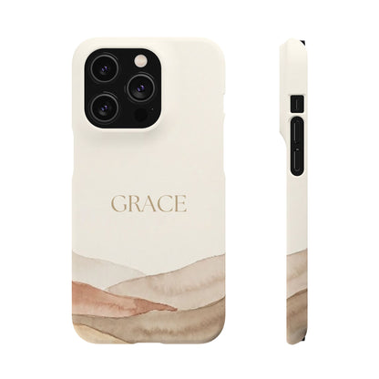 Grace Neutral Watercolour Snap Case