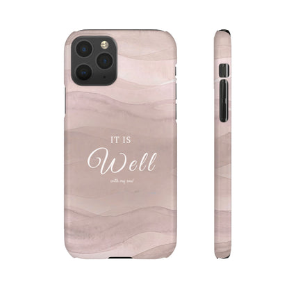 It Is Well Pink Snap Case