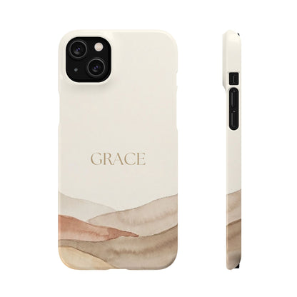 Grace Neutral Watercolour Snap Case