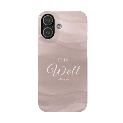 It Is Well Pink Snap Case
