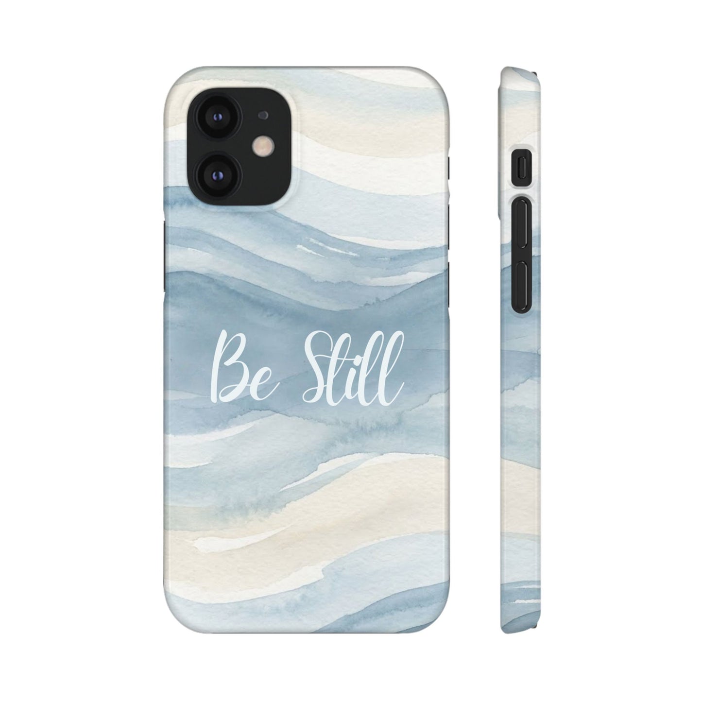Be Still Blue Watercolour  – Snap Case