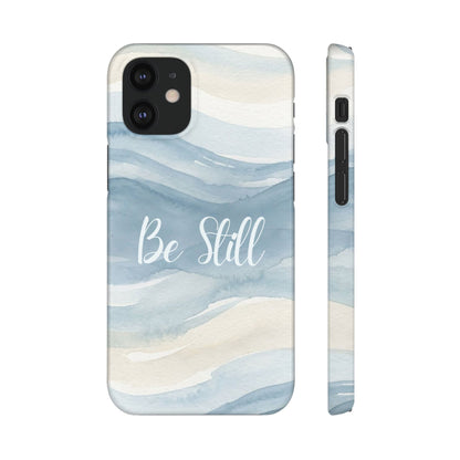 Be Still Blue Watercolour  – Snap Case