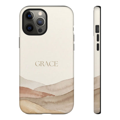 Grace Watercolor Mountains Tough Phone Case