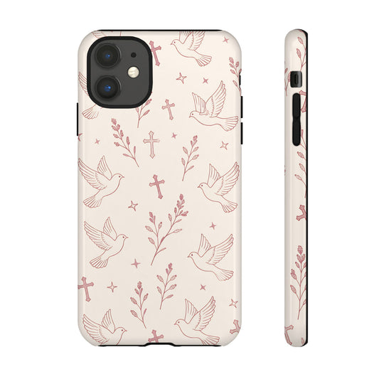 Dove Pattern Tough Phone Case