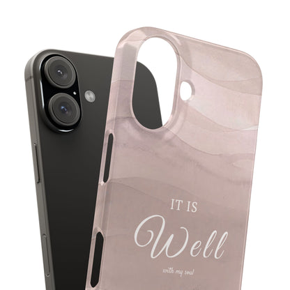 It Is Well Pink Snap Case