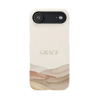 Grace Neutral Watercolour Snap Case