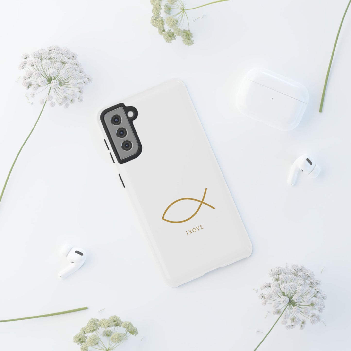 Gold Ichthys Fish Phone Case