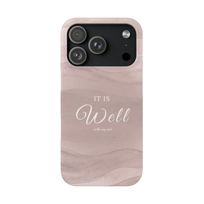 It Is Well Pink Snap Case