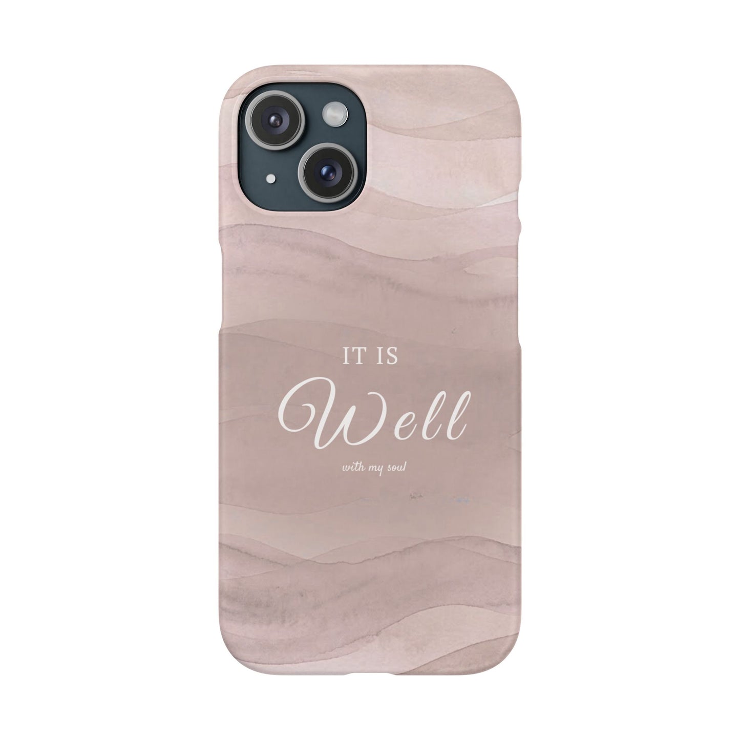 It Is Well Pink Snap Case