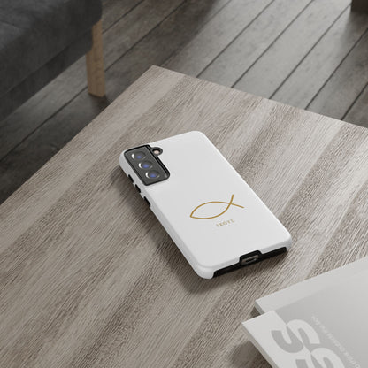 Gold Ichthys Fish Phone Case