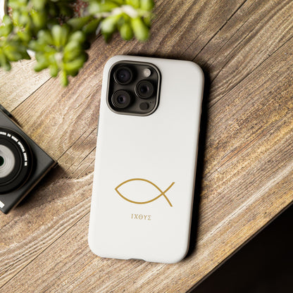 Gold Ichthys Fish Phone Case