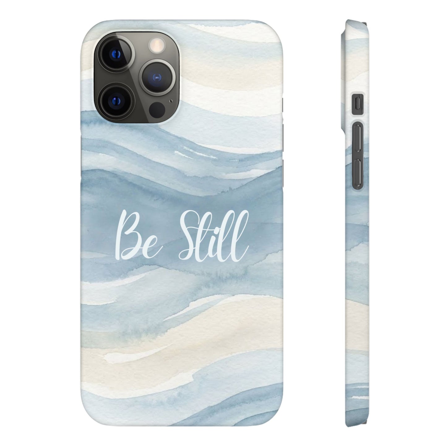 Be Still Blue Watercolour  – Snap Case
