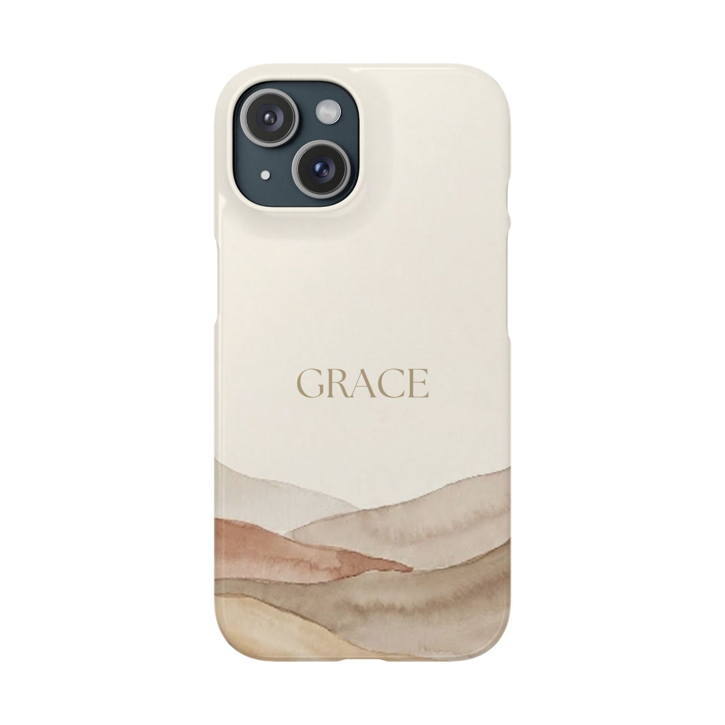 Grace Neutral Watercolour Snap Case