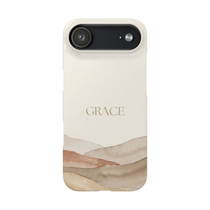 Grace Neutral Watercolour Snap Case