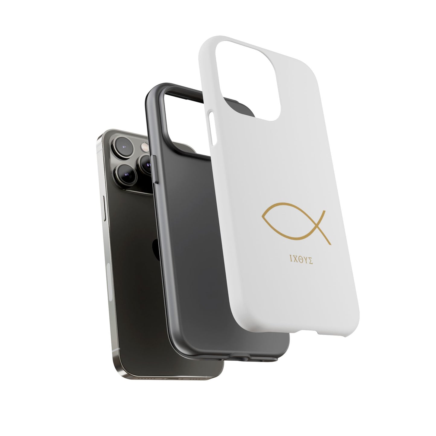 Gold Ichthys Fish Phone Case