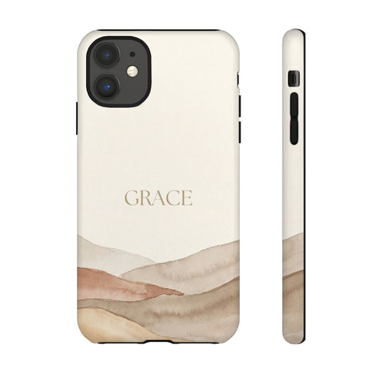 Grace Watercolor Mountains Tough Phone Case