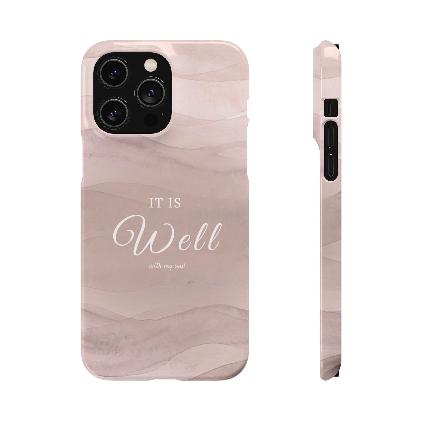 It Is Well Pink Snap Case