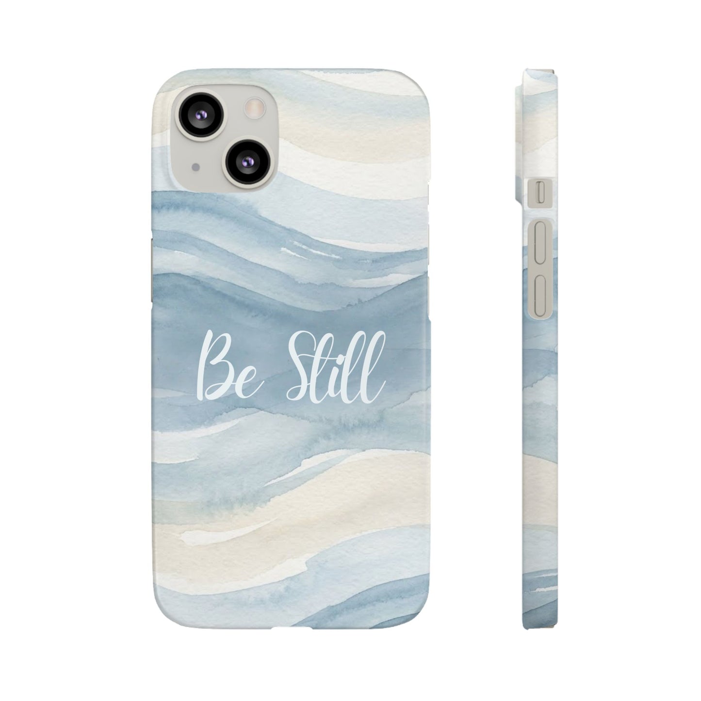 Be Still Blue Watercolour  – Snap Case