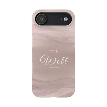 It Is Well Pink Snap Case