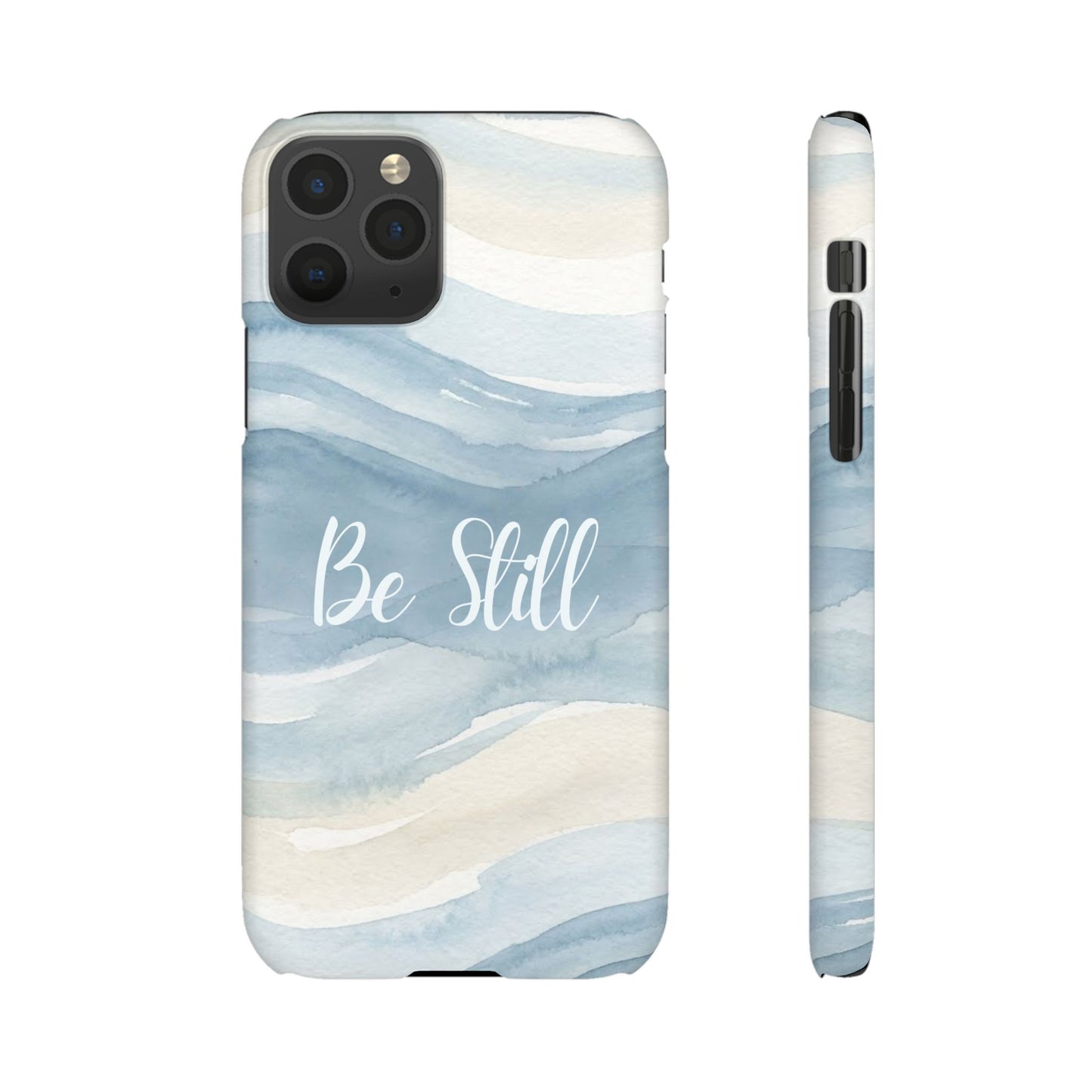 Be Still Blue Watercolour  – Snap Case