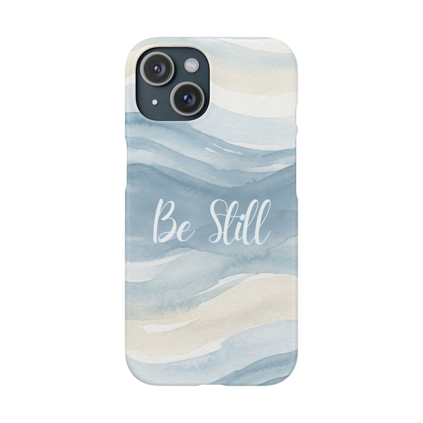 Be Still Blue Watercolour  – Snap Case
