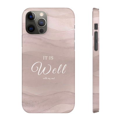 It Is Well Pink Snap Case