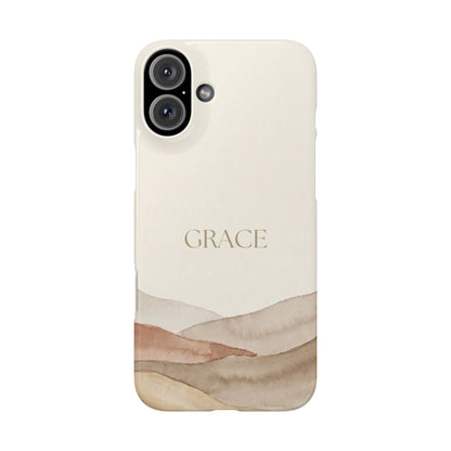 Grace Neutral Watercolour Snap Case