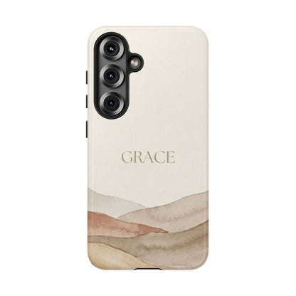 Grace Watercolor Mountains Tough Phone Case