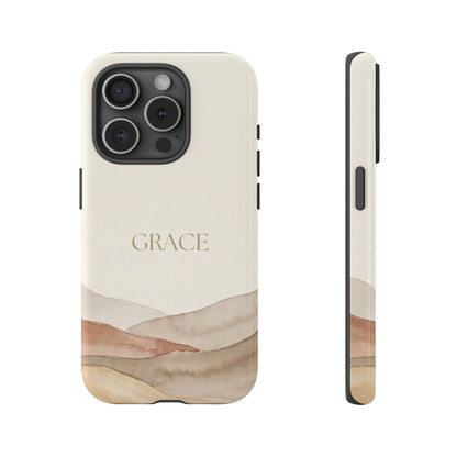 Grace Watercolor Mountains Tough Phone Case