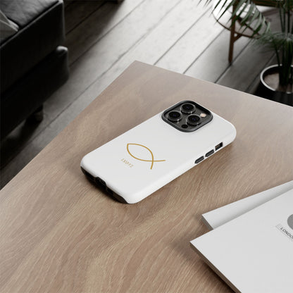 Gold Ichthys Fish Phone Case