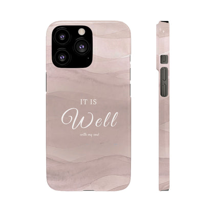 It Is Well Pink Snap Case