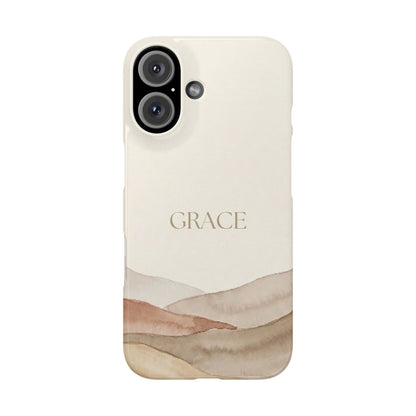Grace Neutral Watercolour Snap Case