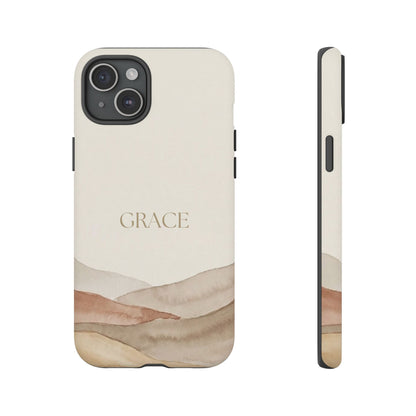 Grace Watercolor Mountains Tough Phone Case