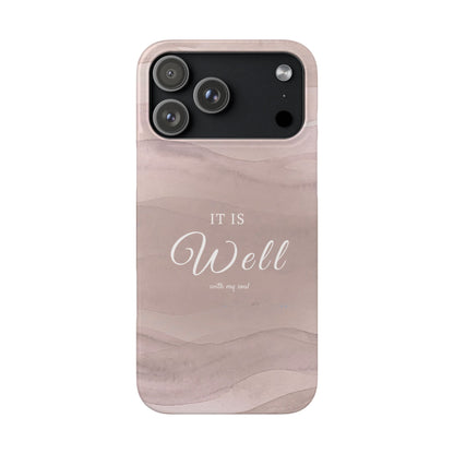 It Is Well Pink Snap Case
