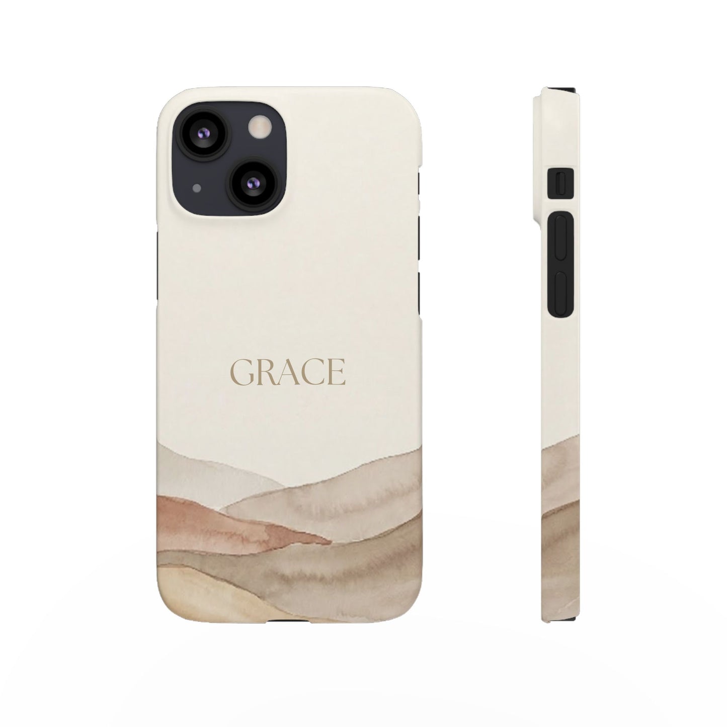 Grace Neutral Watercolour Snap Case