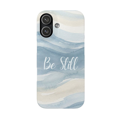 Be Still Blue Watercolour  – Snap Case