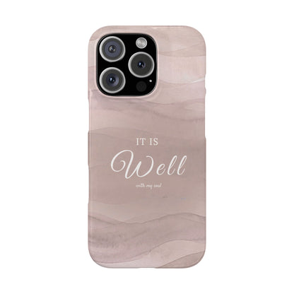 It Is Well Pink Snap Case