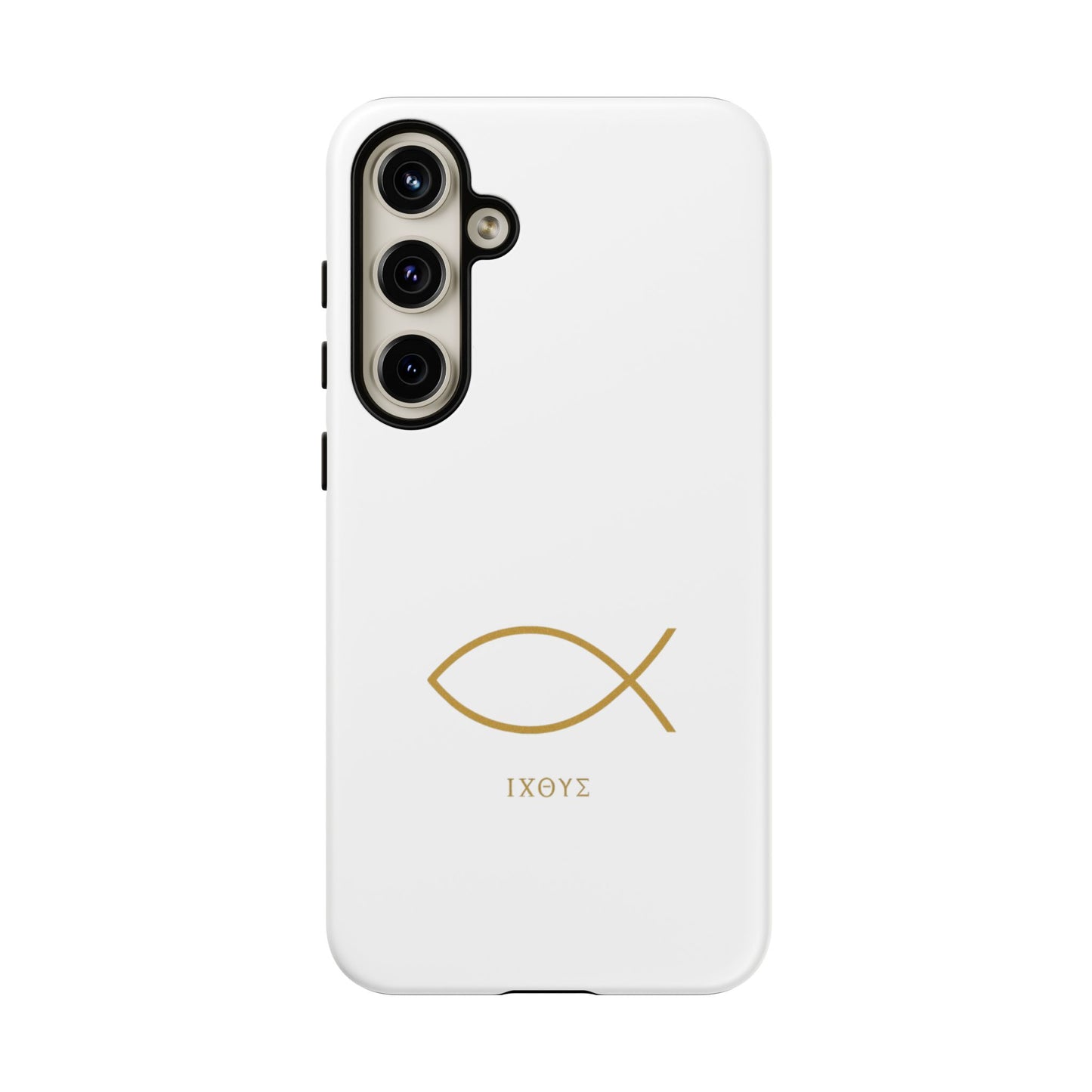 Gold Ichthys Fish Phone Case