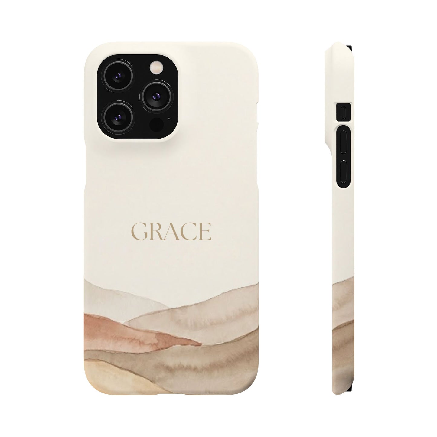 Grace Neutral Watercolour Snap Case