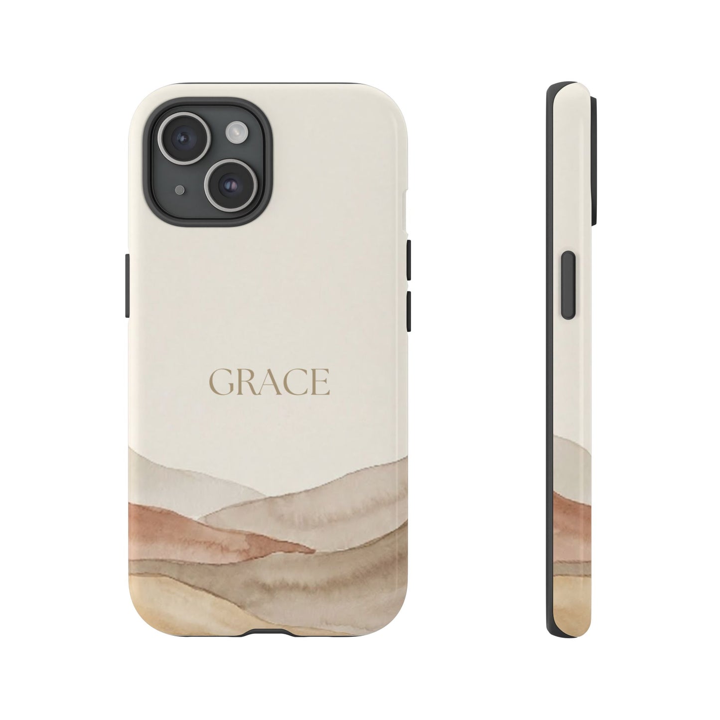 Grace Watercolor Mountains Tough Phone Case