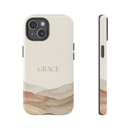 Grace Watercolor Mountains Tough Phone Case