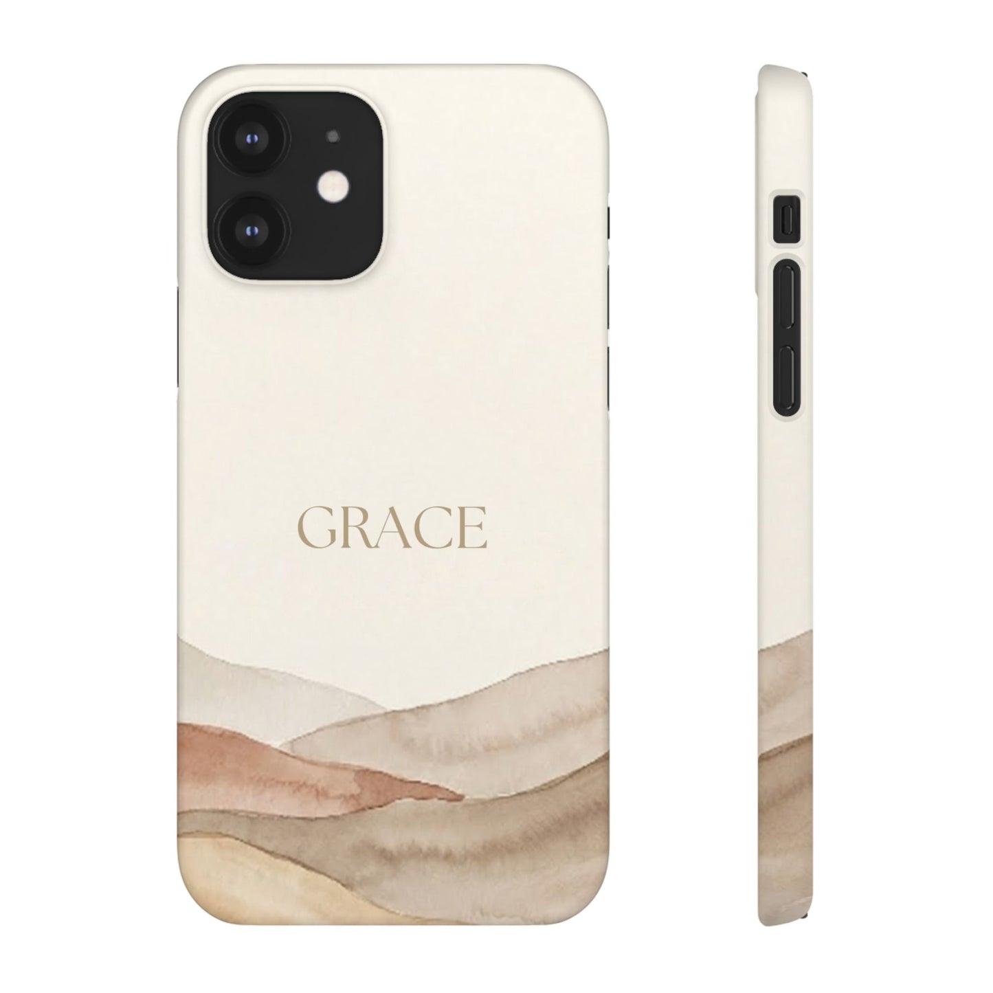 Grace Neutral Watercolour Snap Case