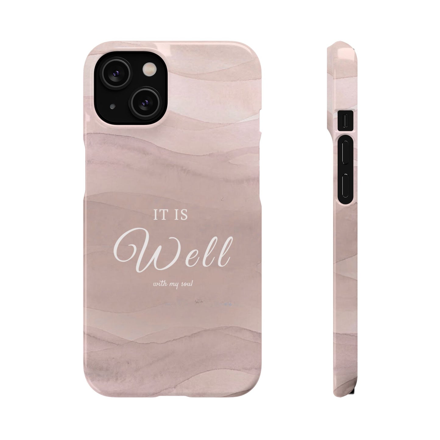 It Is Well Pink Snap Case