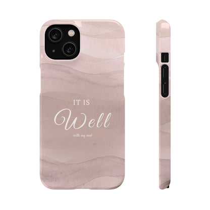It Is Well Pink Snap Case
