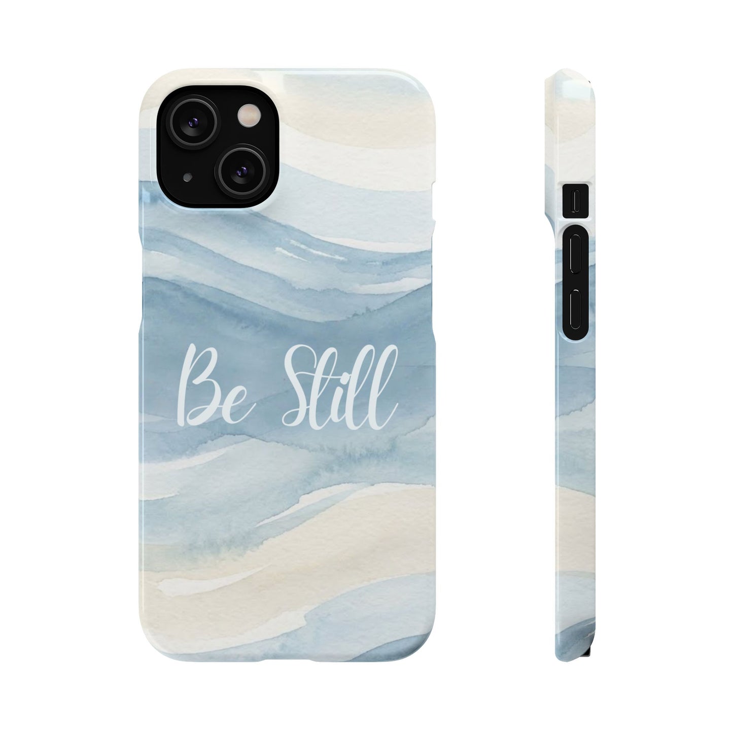 Be Still Blue Watercolour  – Snap Case