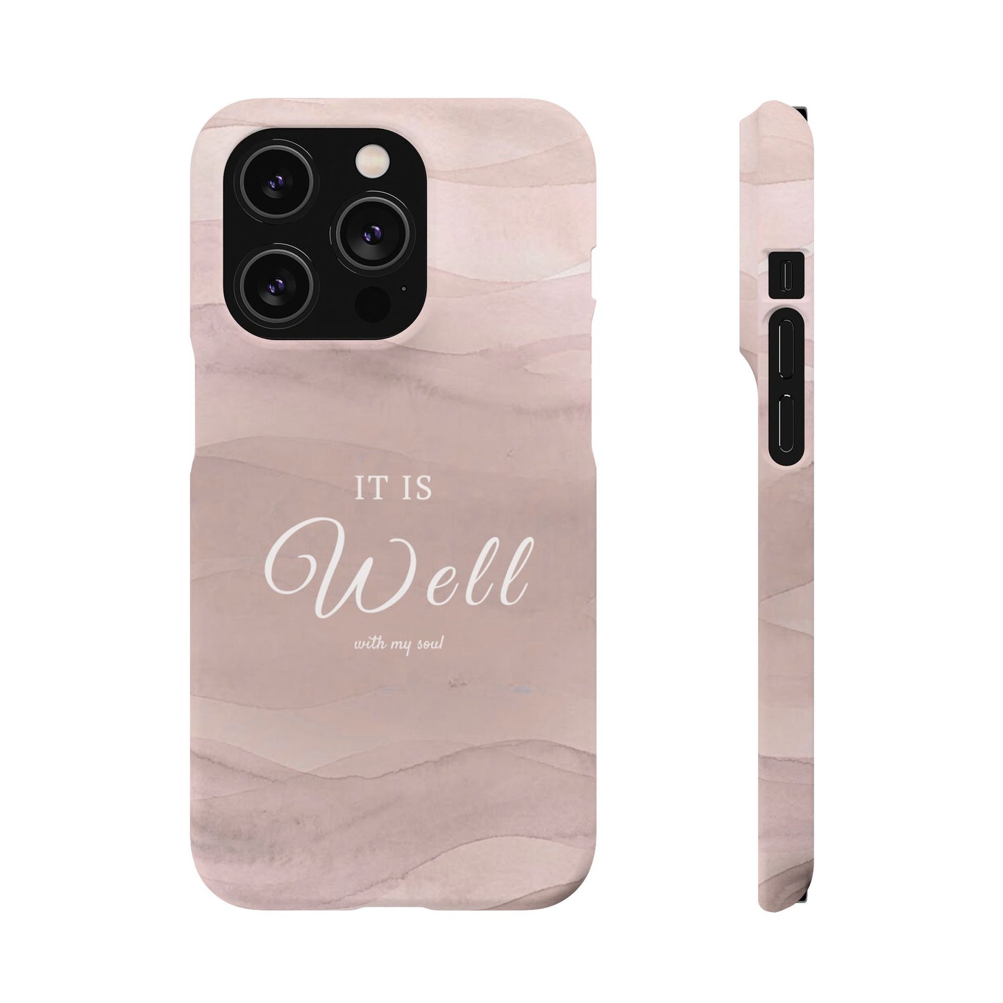 It Is Well Pink Snap Case