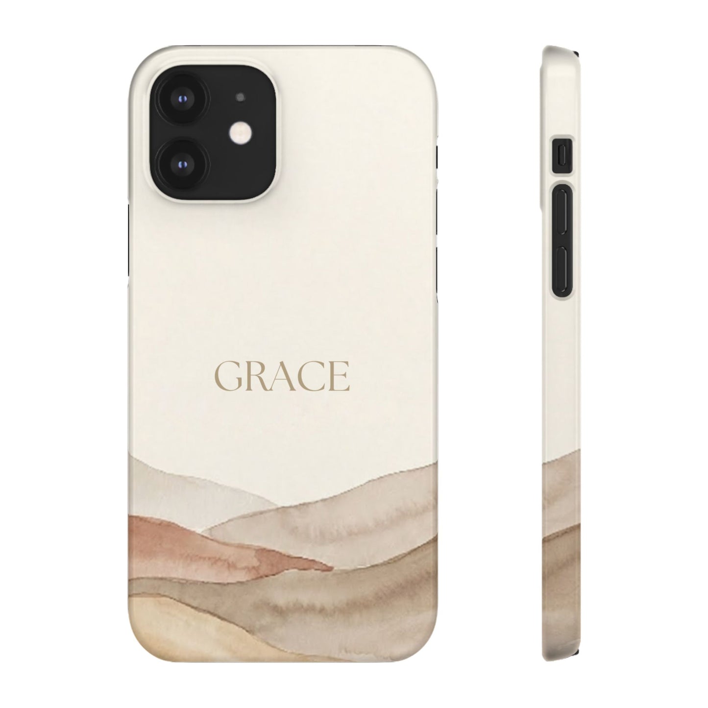 Grace Neutral Watercolour Snap Case