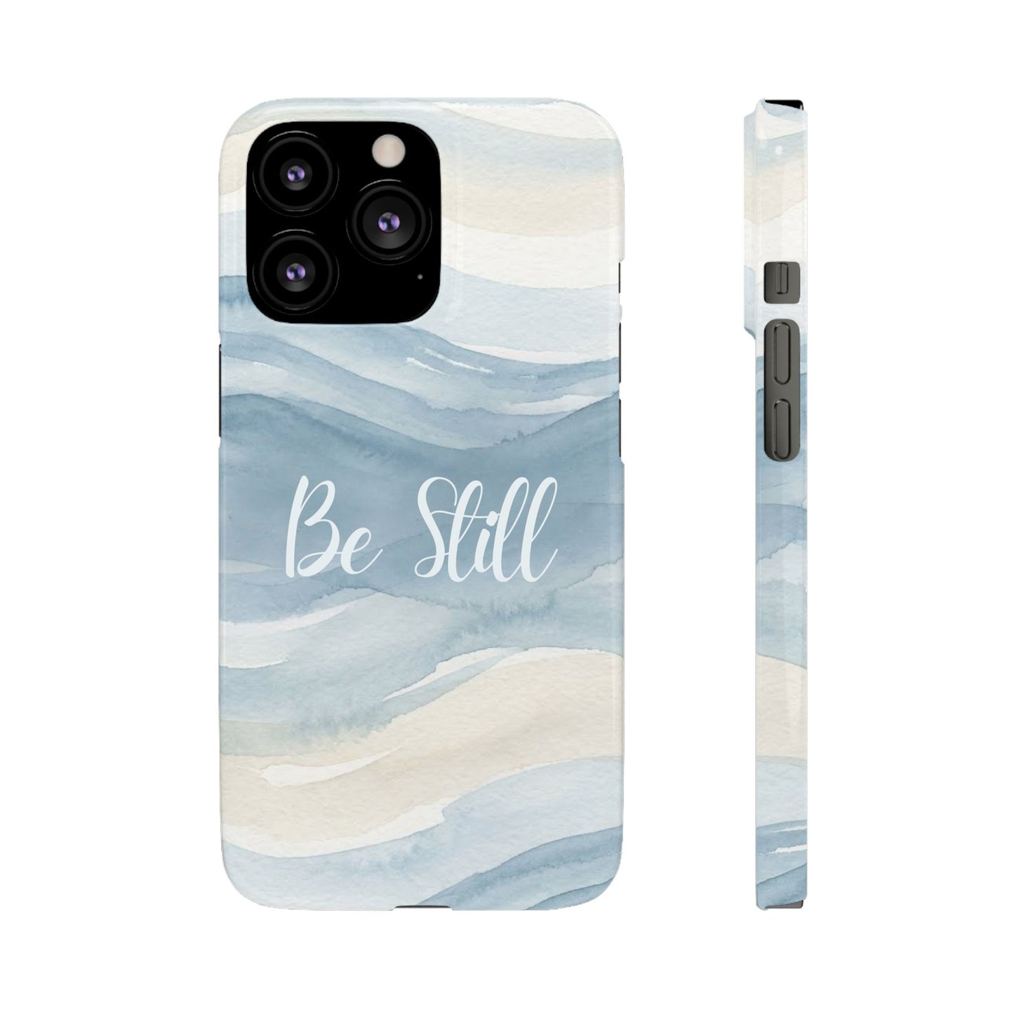 Be Still Blue Watercolour  – Snap Case
