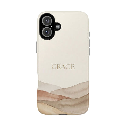 Grace Watercolor Mountains Tough Phone Case