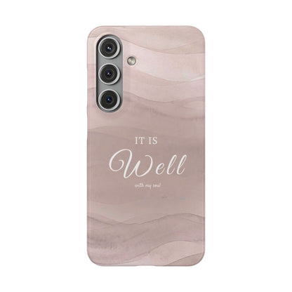 It Is Well Pink Snap Case